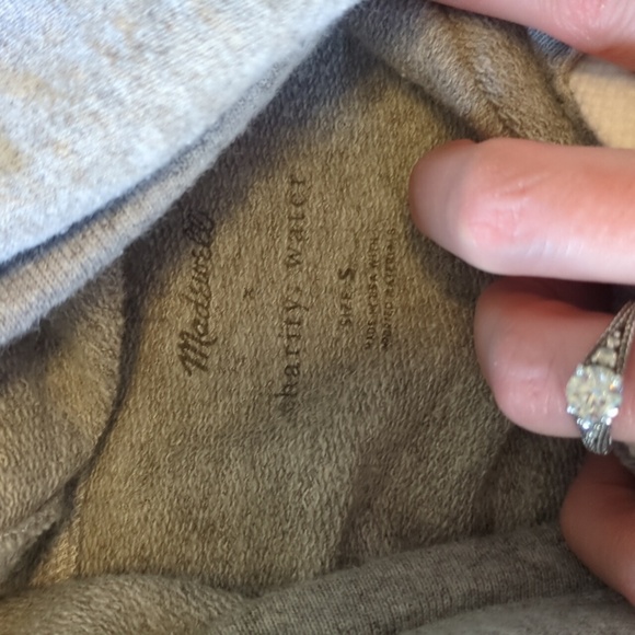 Madewell Gray Hoodie with Blue Detail - Picture 3 of 3